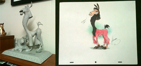 Kuzko maquette and drawing