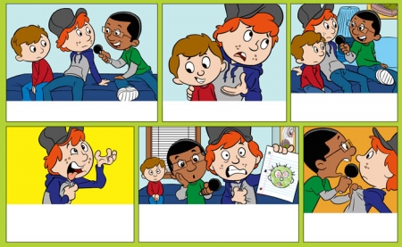 Comic Strip Illustration Sample from Highlights Magazine Highlights Sample